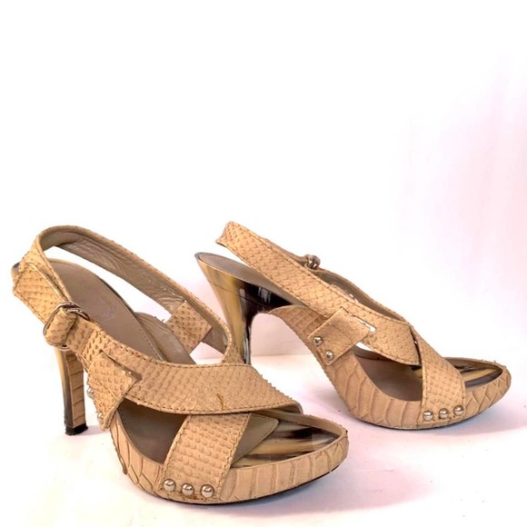 Authentic Christian Dior Snakeskin Heels Size 36 - Picture 1 of 4